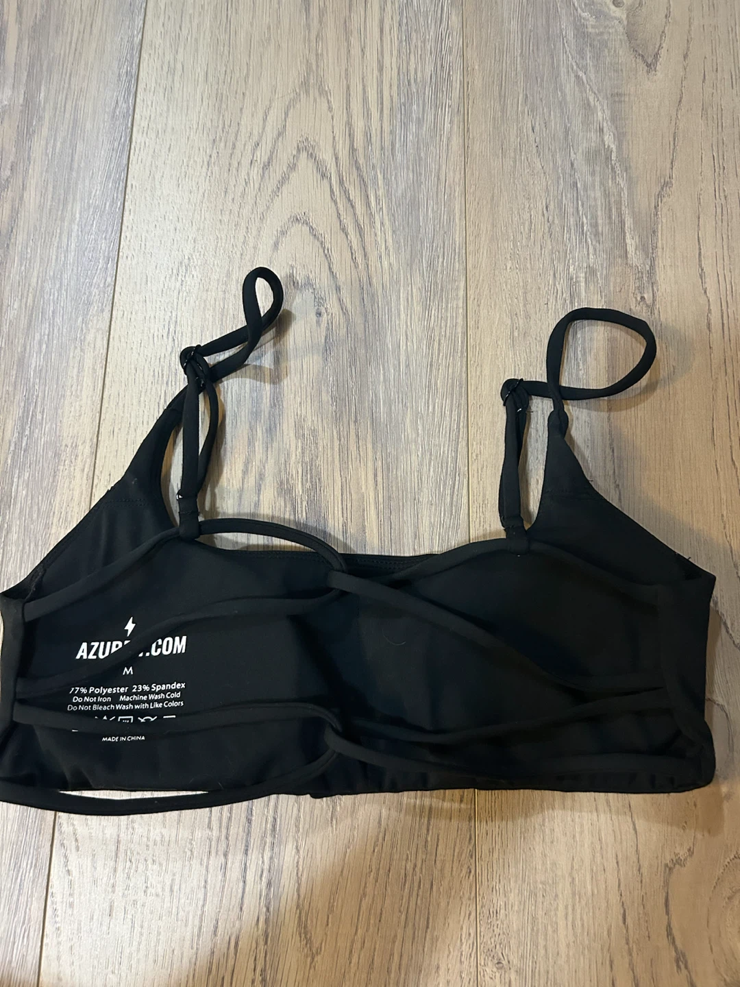 Azur Fit Classic Bareback Bra - Onyx, Size M - photo 2
