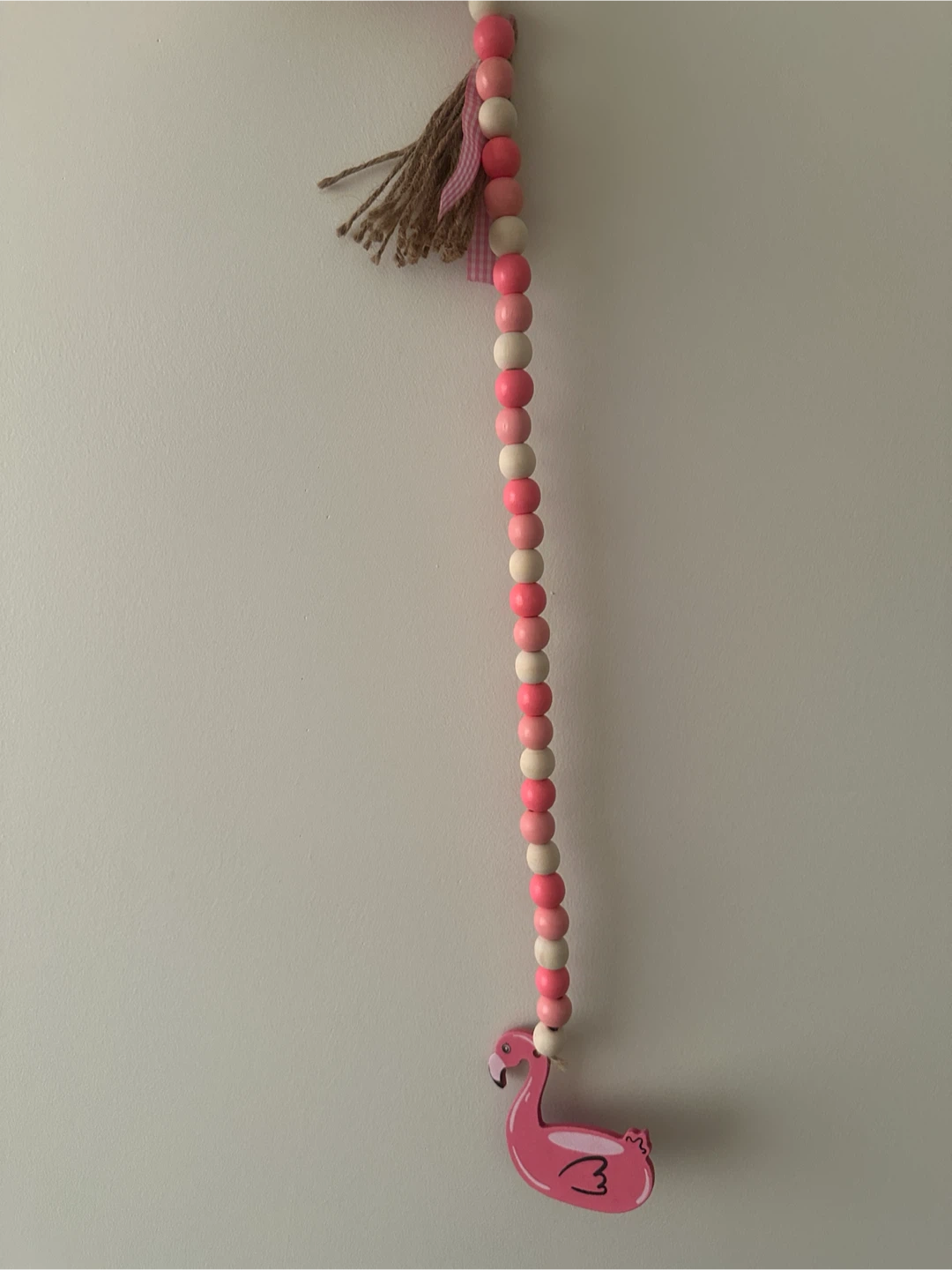 pink flamingo wooden bead garland #freecycle - photo 3