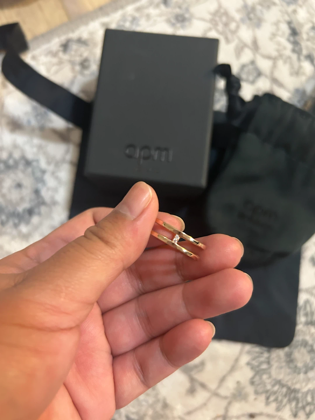 APM Monaco Rose Gold Tone Ring - photo 2