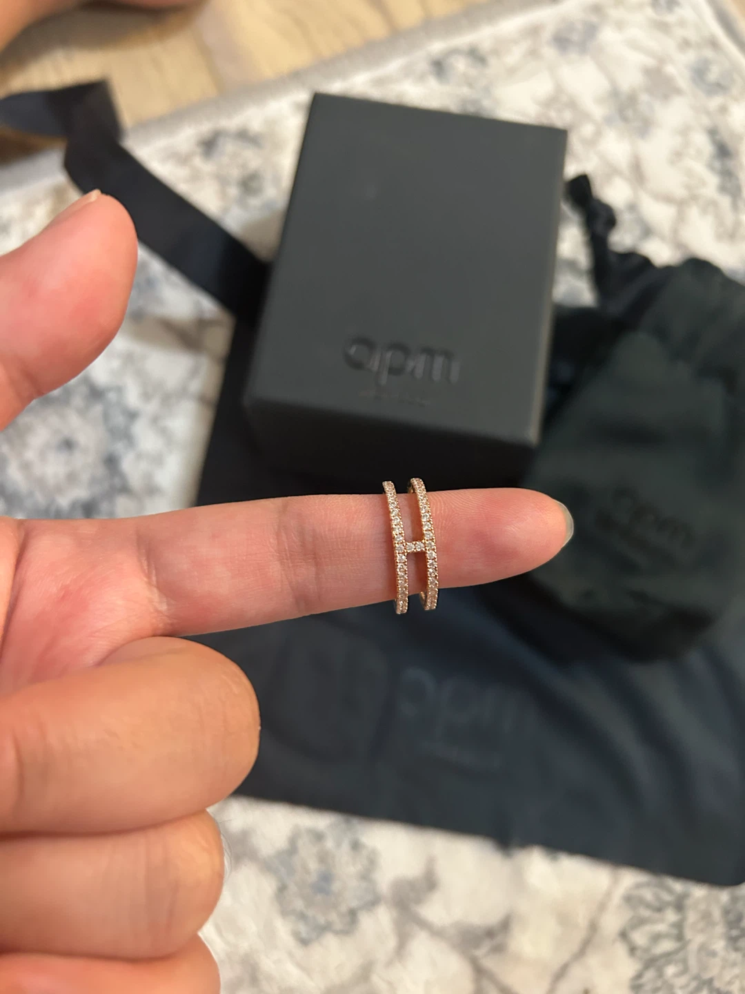 APM Monaco Rose Gold Tone Ring - photo 4