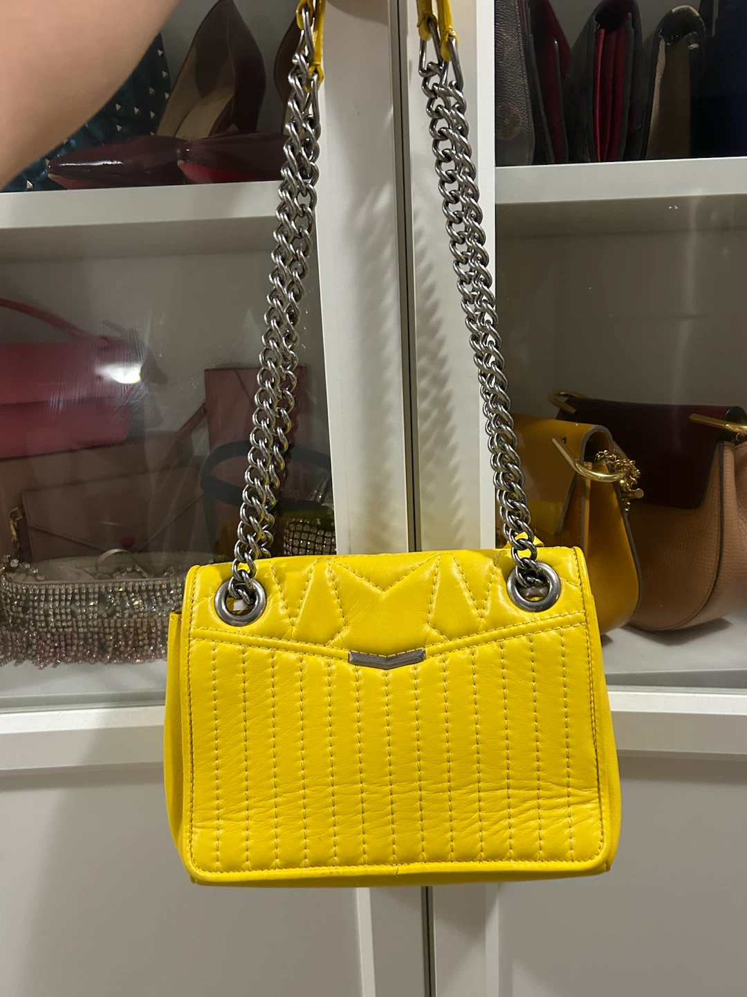Jimmy Choo Yellow Leather Shoulder Bag - photo 2