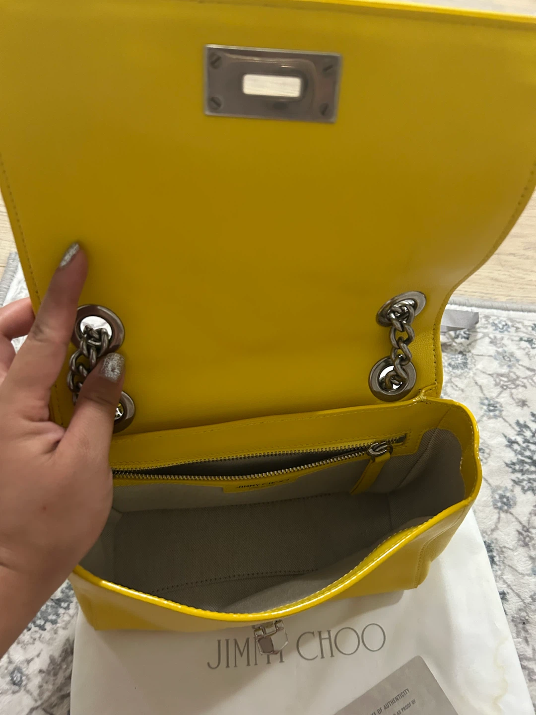 Jimmy Choo Yellow Leather Shoulder Bag - photo 4