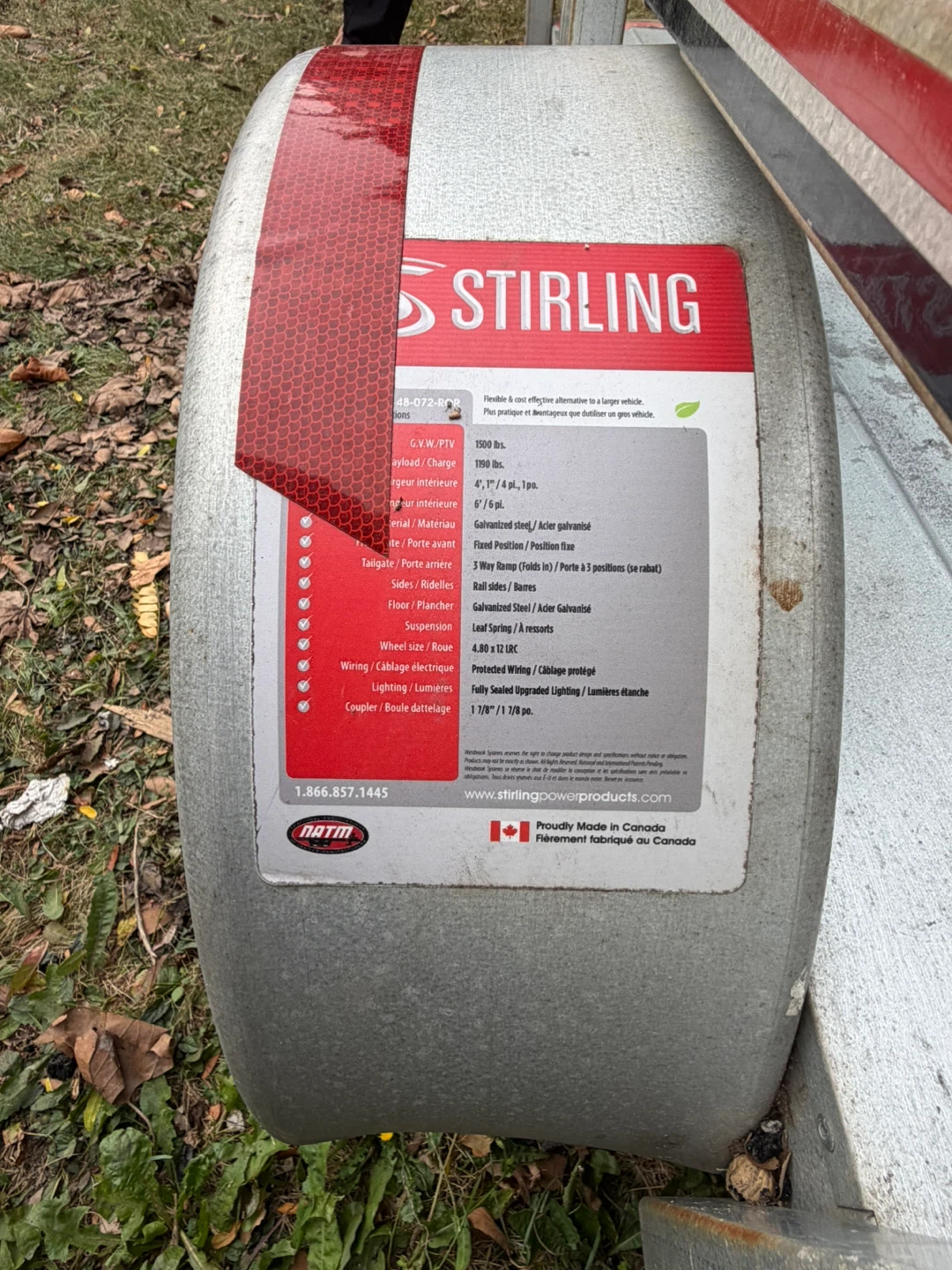 Stirling 48-072-ROR Galvanized Utility Trailer - photo 5