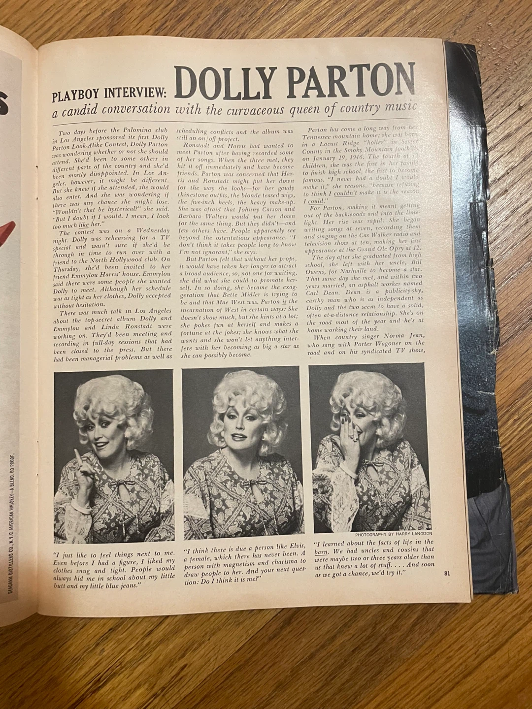 Vintage Playboy Magazine October 1978 Dolly Parton - photo 5