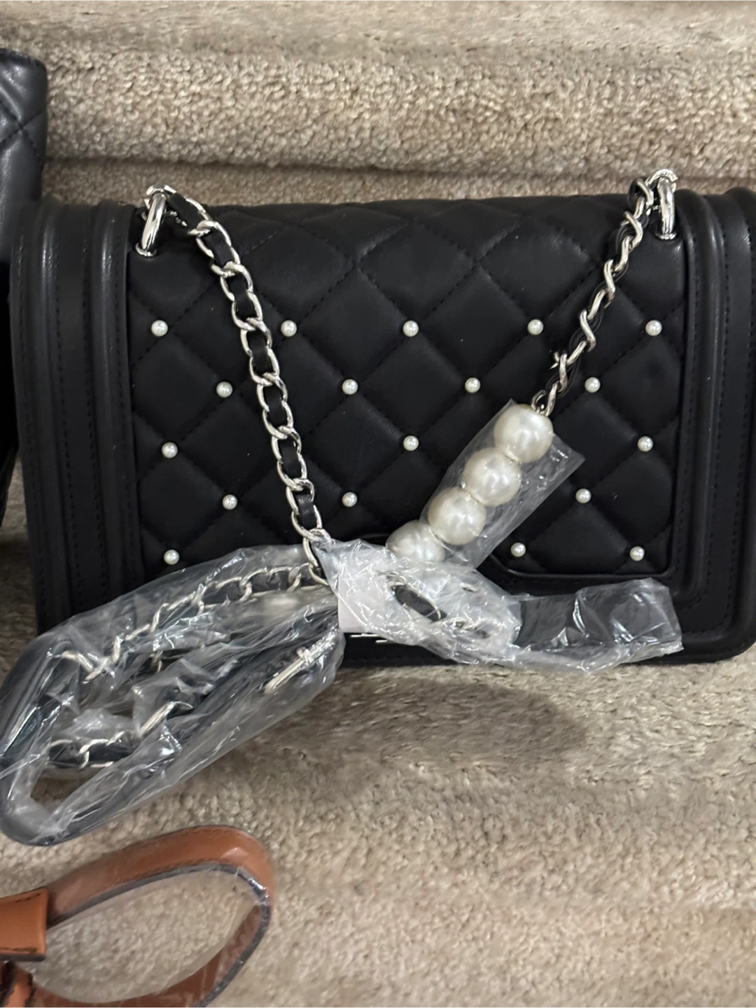 Ellen Tracy Brown Monogram Shoulder Bag - photo 3