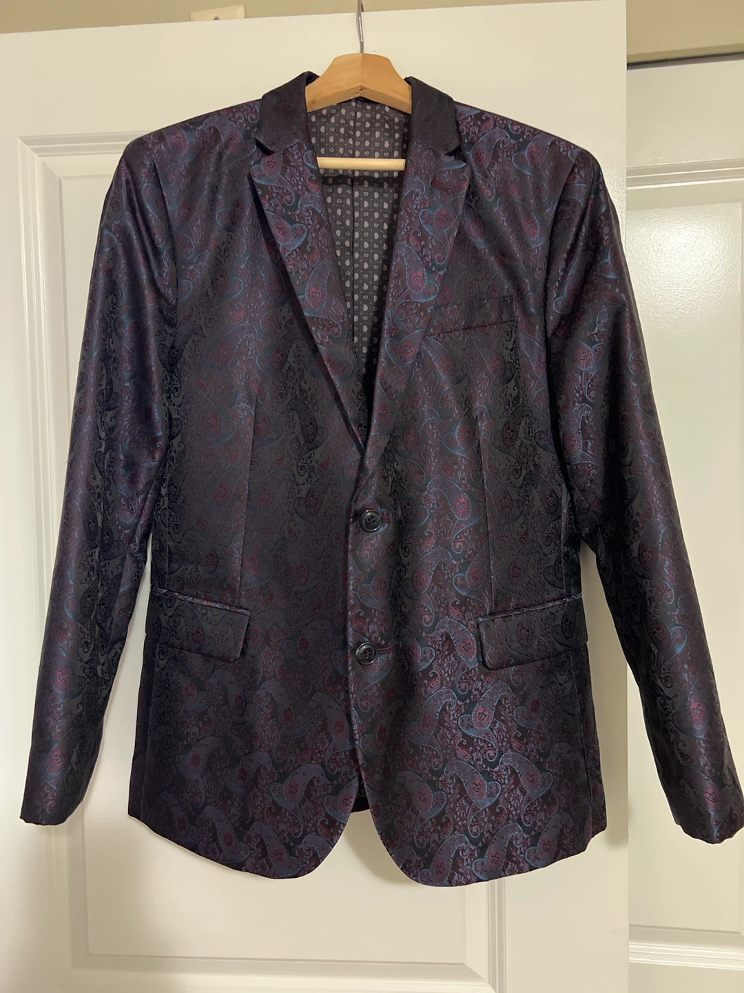 RW & CO. Men’s Slim Fit Paisley Blazer