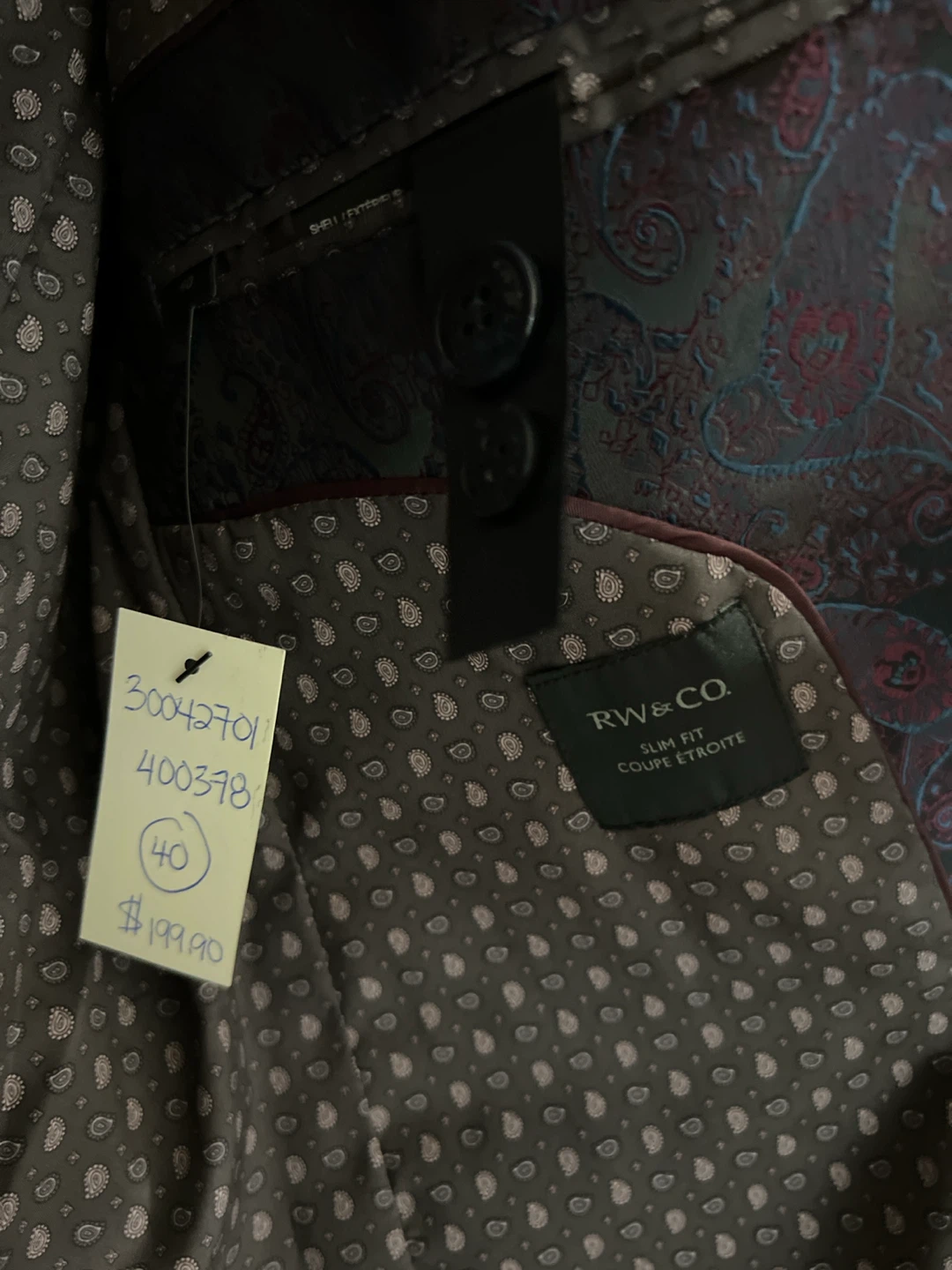 RW & CO. Men’s Slim Fit Paisley Blazer - photo 4