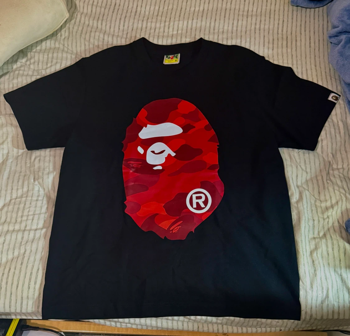 A Bathing Ape Red Camo Ape Head T-Shirt read description ❗️ - photo 4