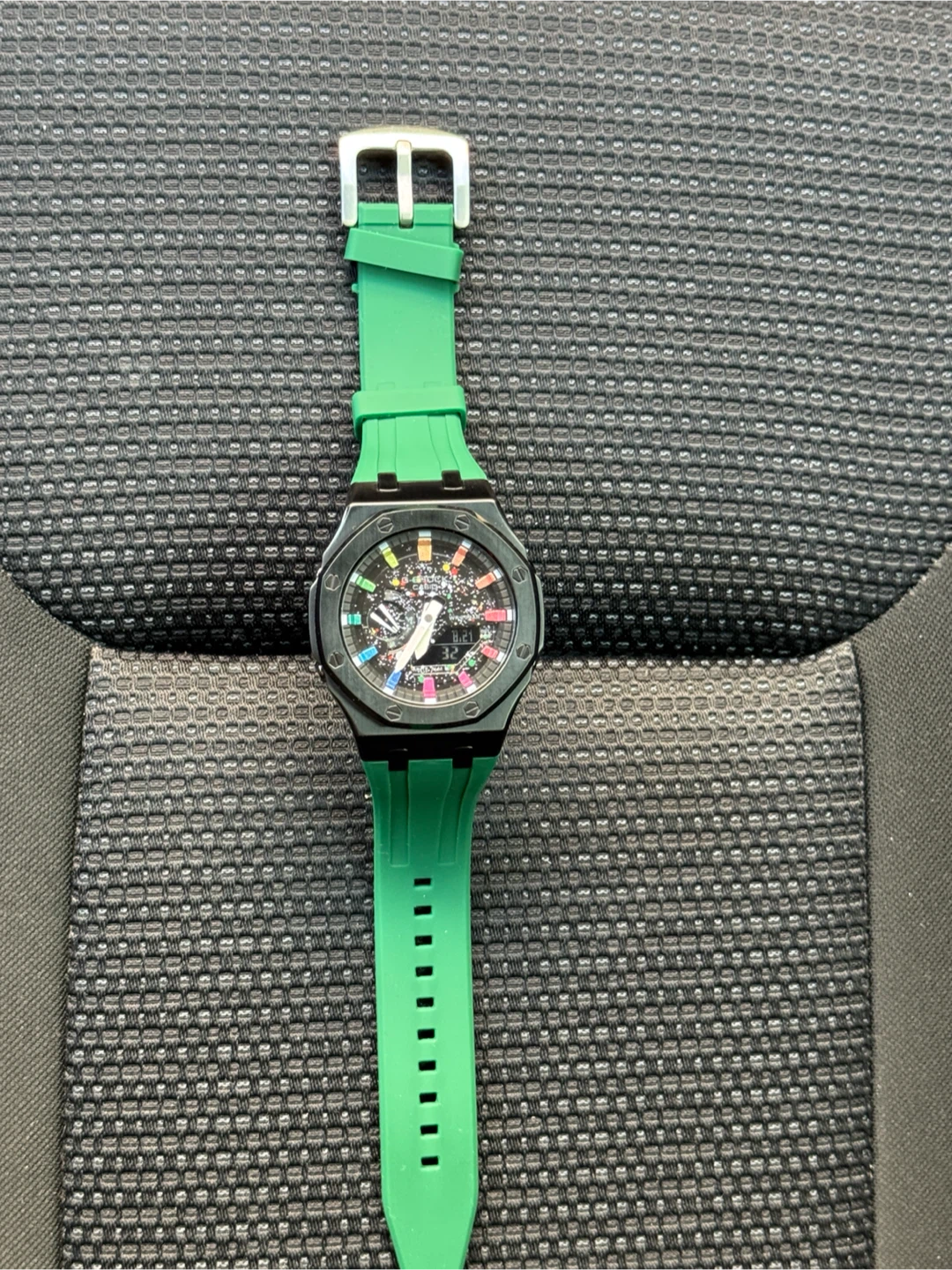 Casio G-Shock Watch with Custom green galaxy  Dial - photo 3