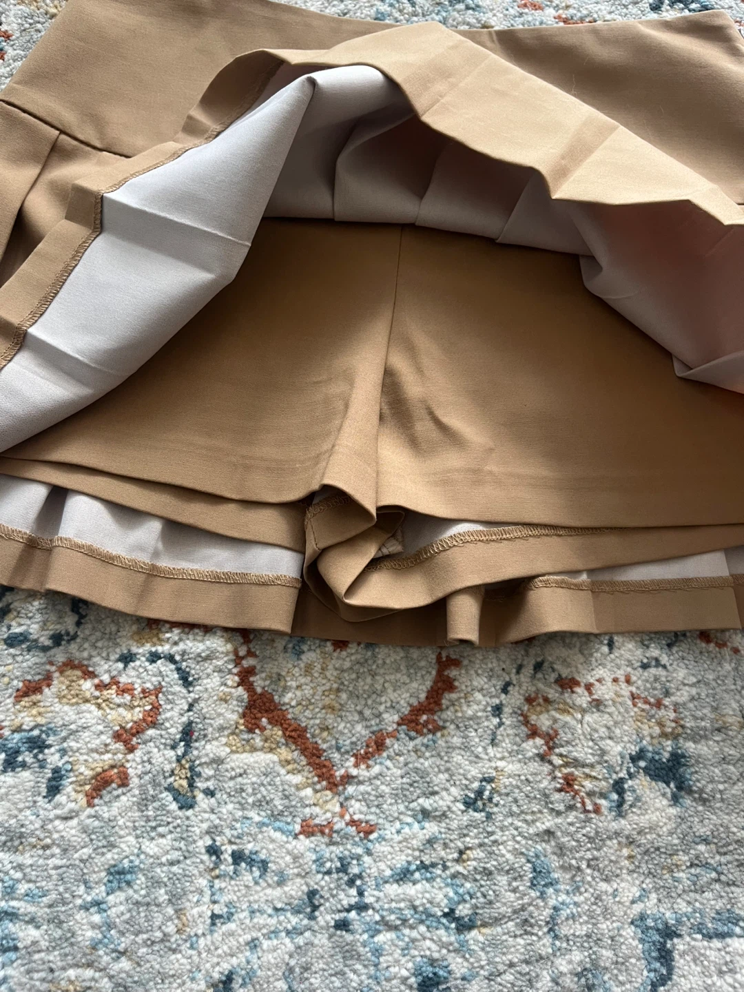 Beige Zara Pleated Skort - photo 3