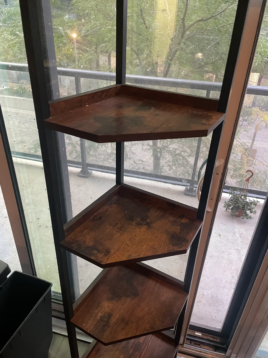 Rustic Brown Corner Shelf Stand - photo 5