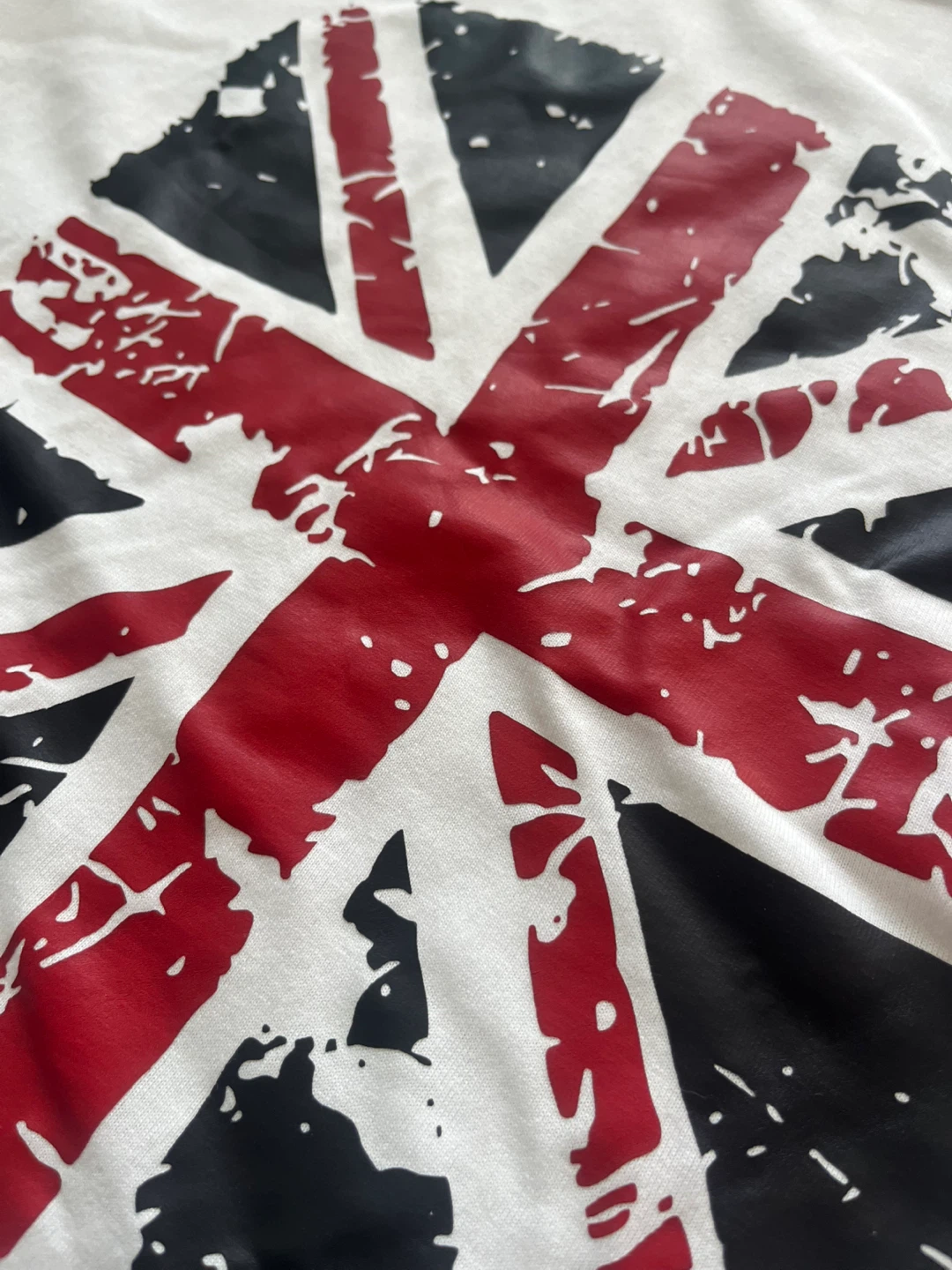 Vintage styled White T-Shirt with flag Graphic - photo 2