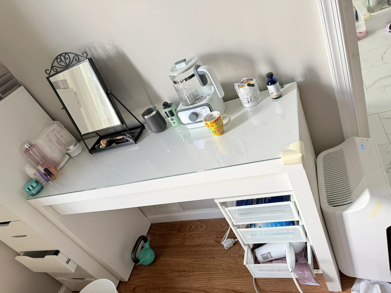IKEA MALM white dressing table - photo 2