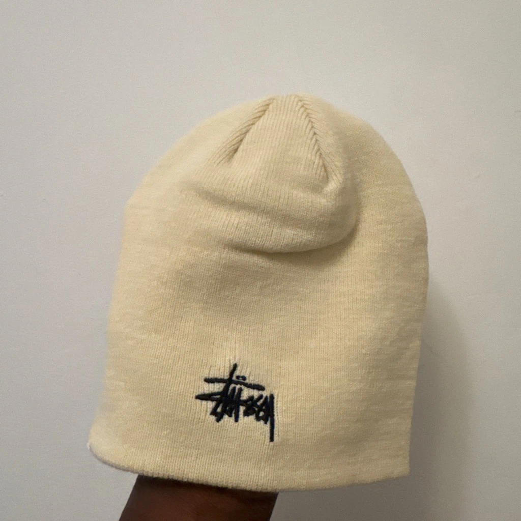 Stussy Knit Beanie in Cream