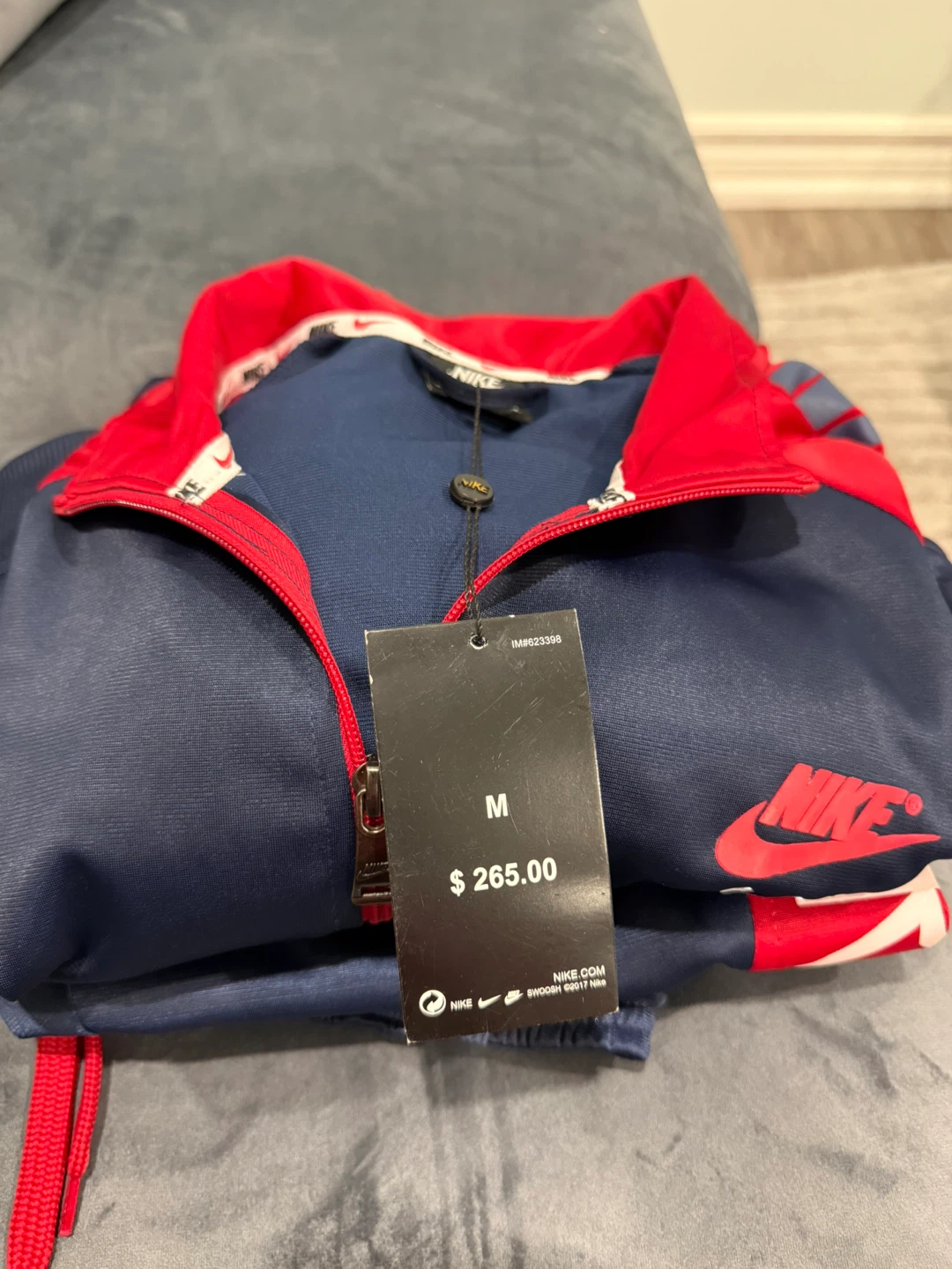 Nike Air Track Jacket - Navy/Red - photo 3
