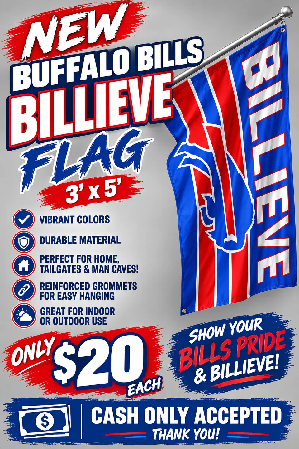 Buffalo Bills Billieve Flag