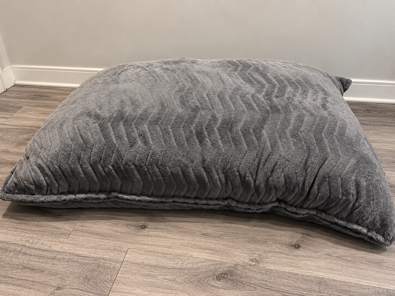 Grey Plush lazy sofa