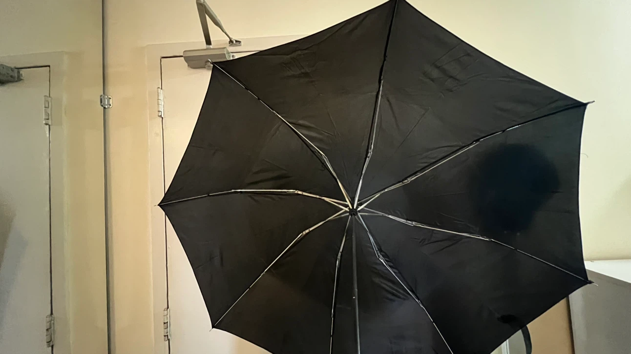 Black Super-Mini Folding Umbrella - photo 2