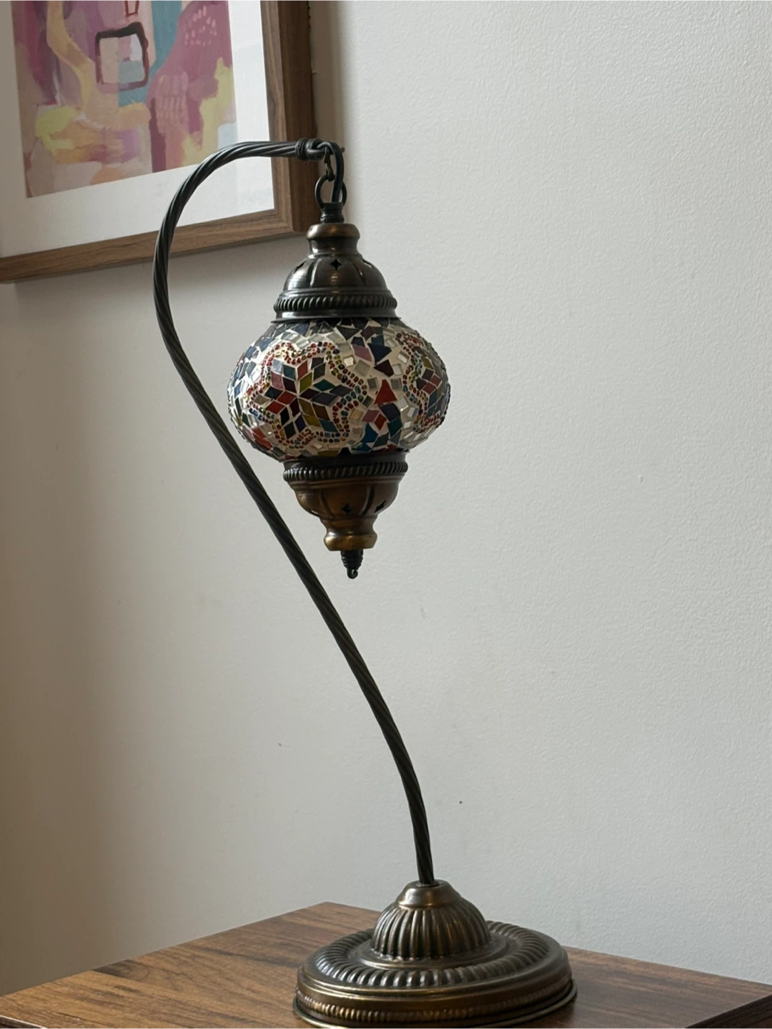 Set of two Turkish mosaic lamps