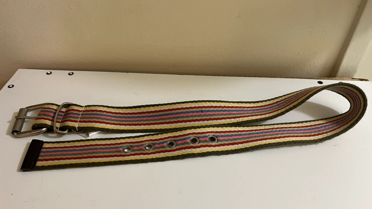 Jacob Co. striped fabric belt