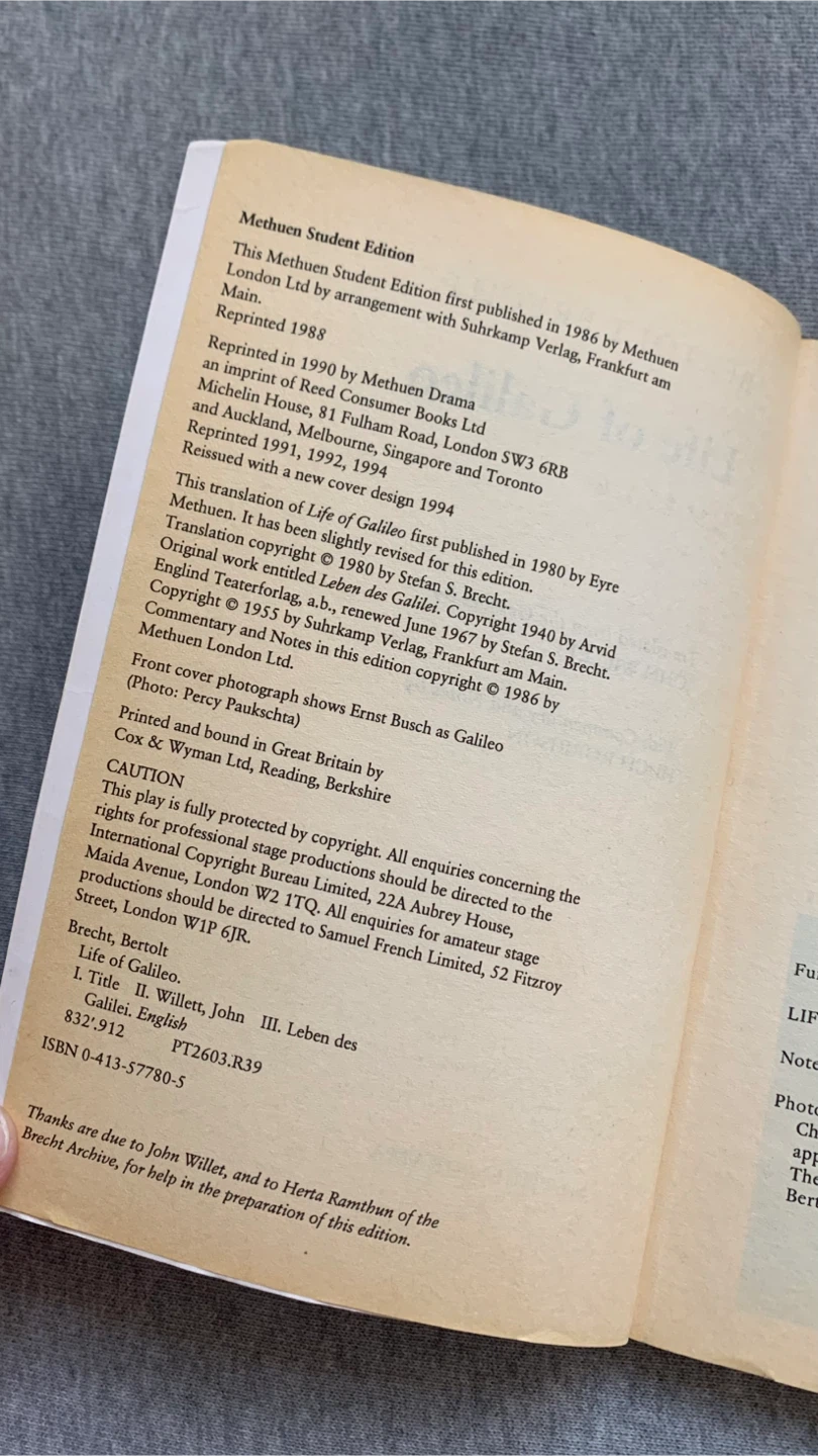 Life of Galileo by Bertolt Brecht (1994) - photo 3