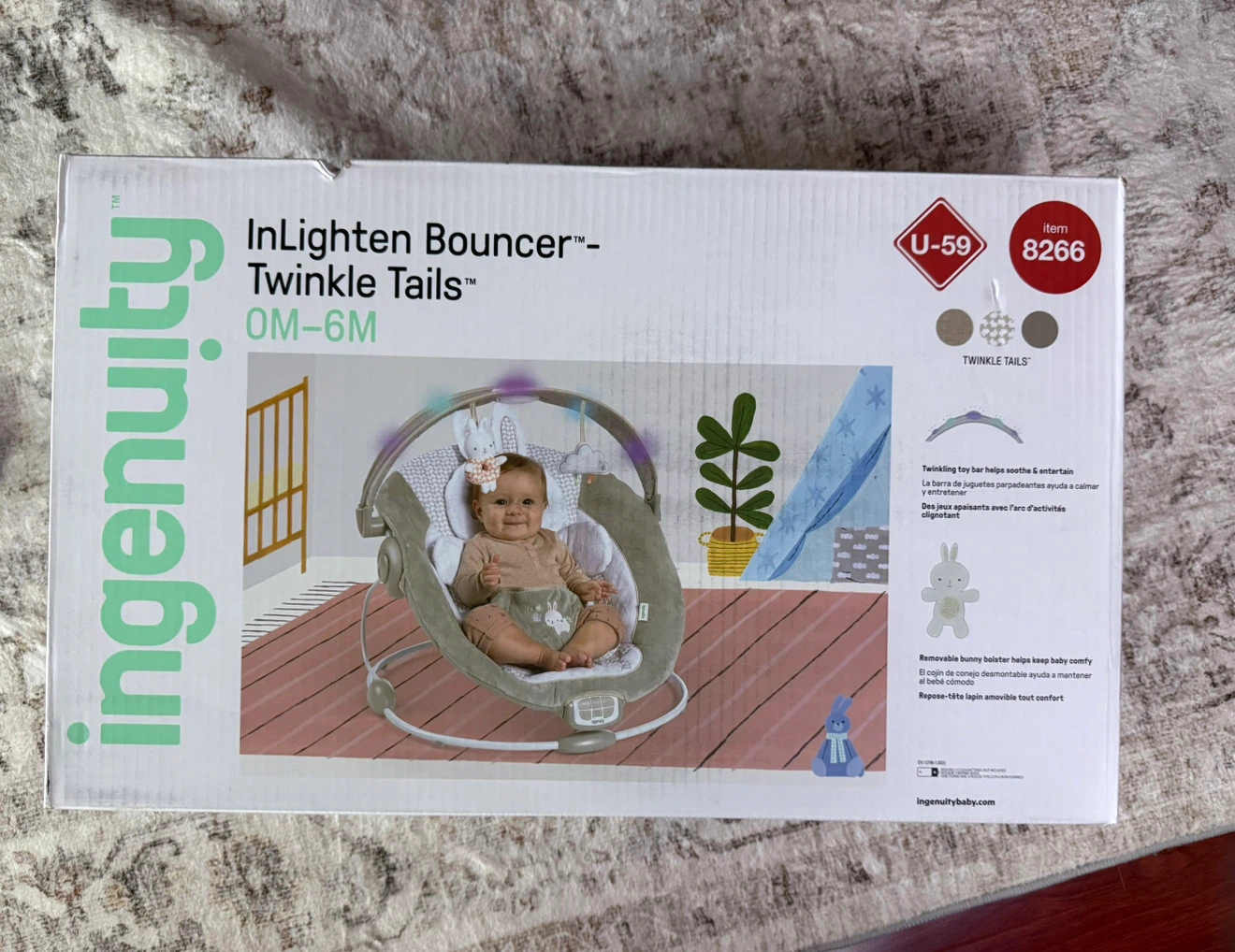 Ingenuity InLighten Bouncer - Twinkle Tails