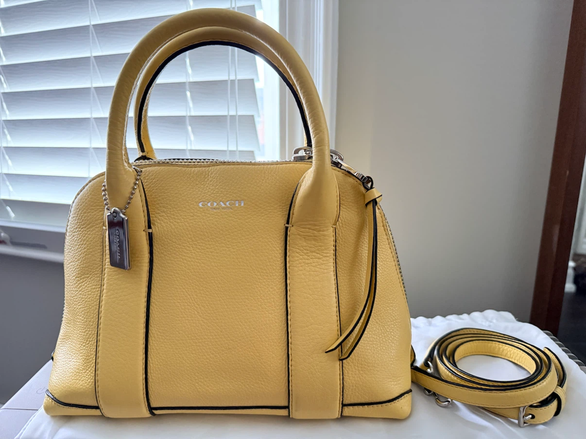 Coach Bleecker Mini Preston Satchel Leather Buttery Yellow - photo 2