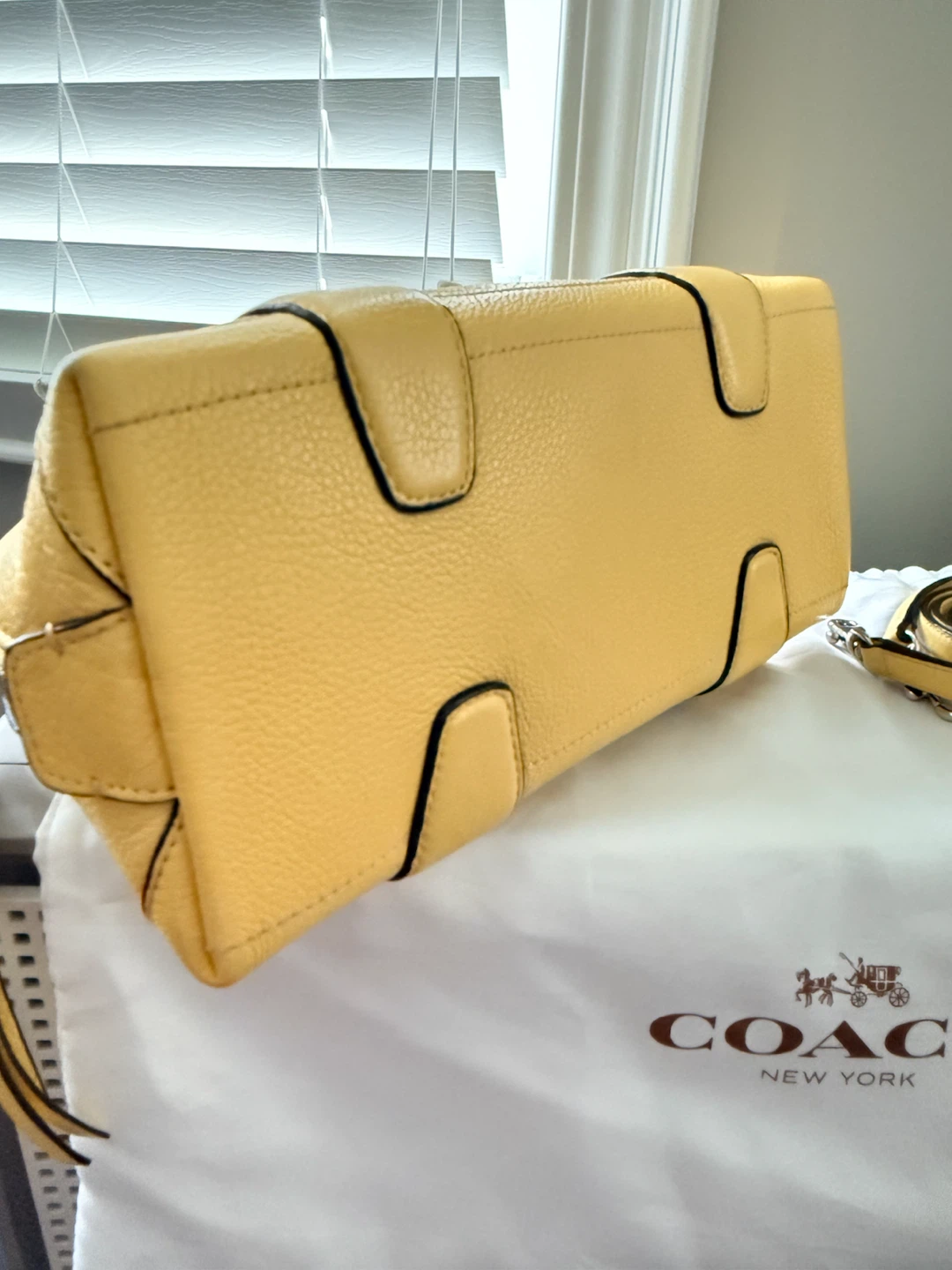Coach Bleecker Mini Preston Satchel Leather Buttery Yellow - photo 4