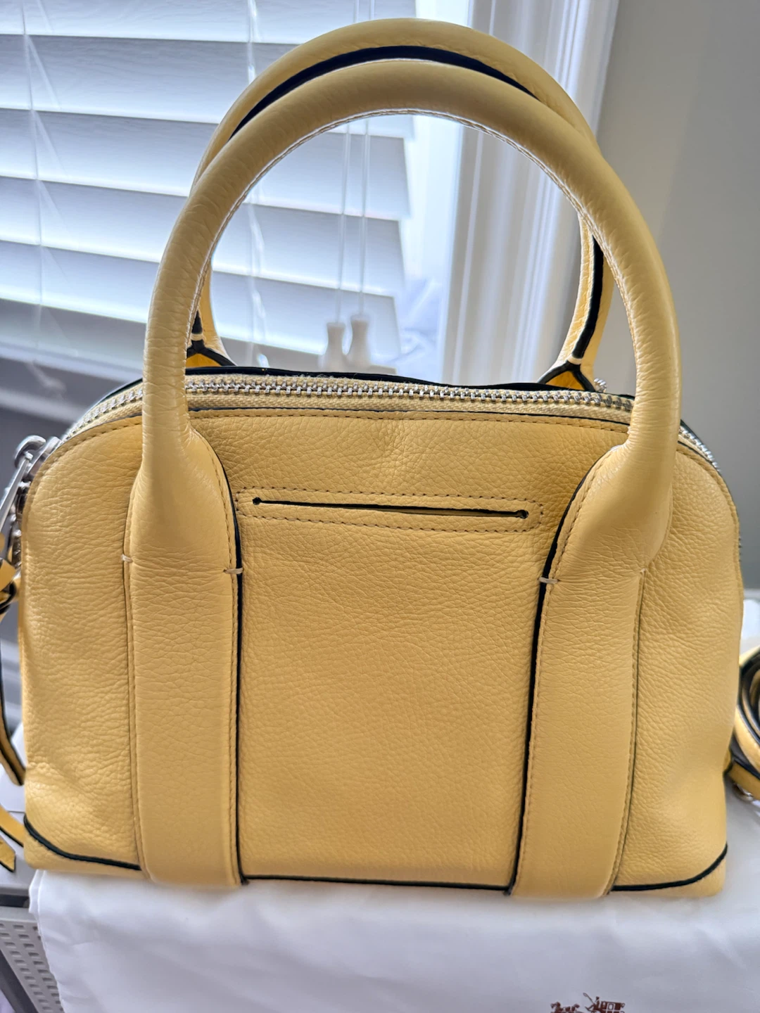 Coach Bleecker Mini Preston Satchel Leather Buttery Yellow - photo 5