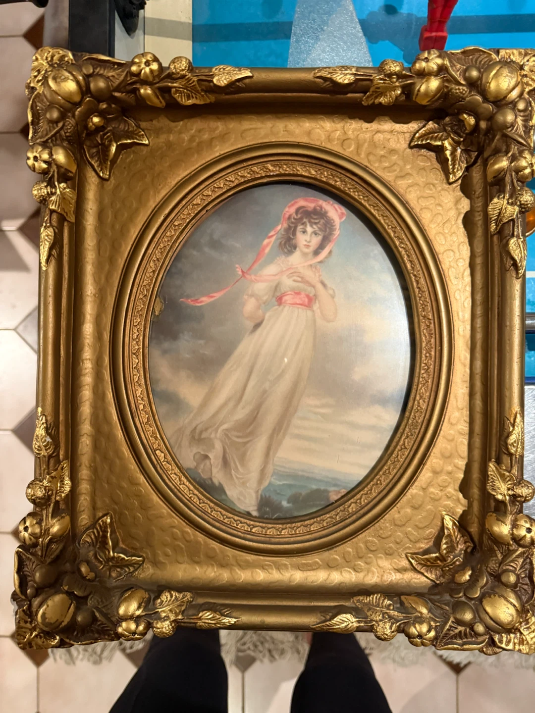 Vintage Pinky Portrait Wall Art
