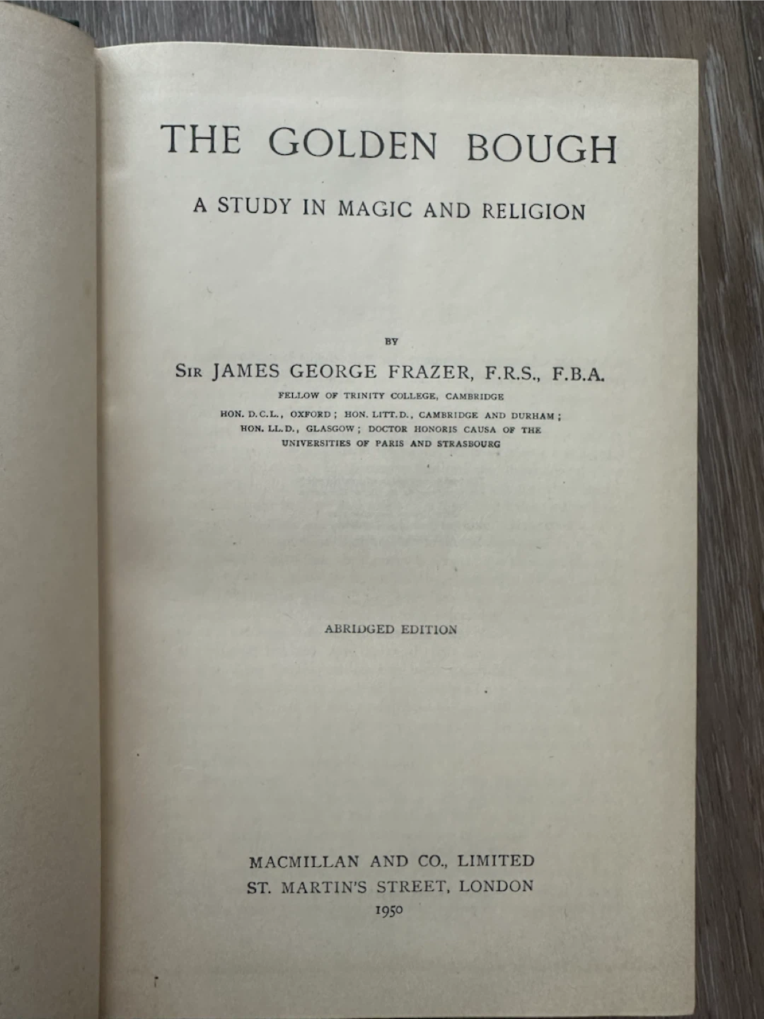 1952 The Golden Bough by Sir James Frazer, Abridged Edition - photo 4