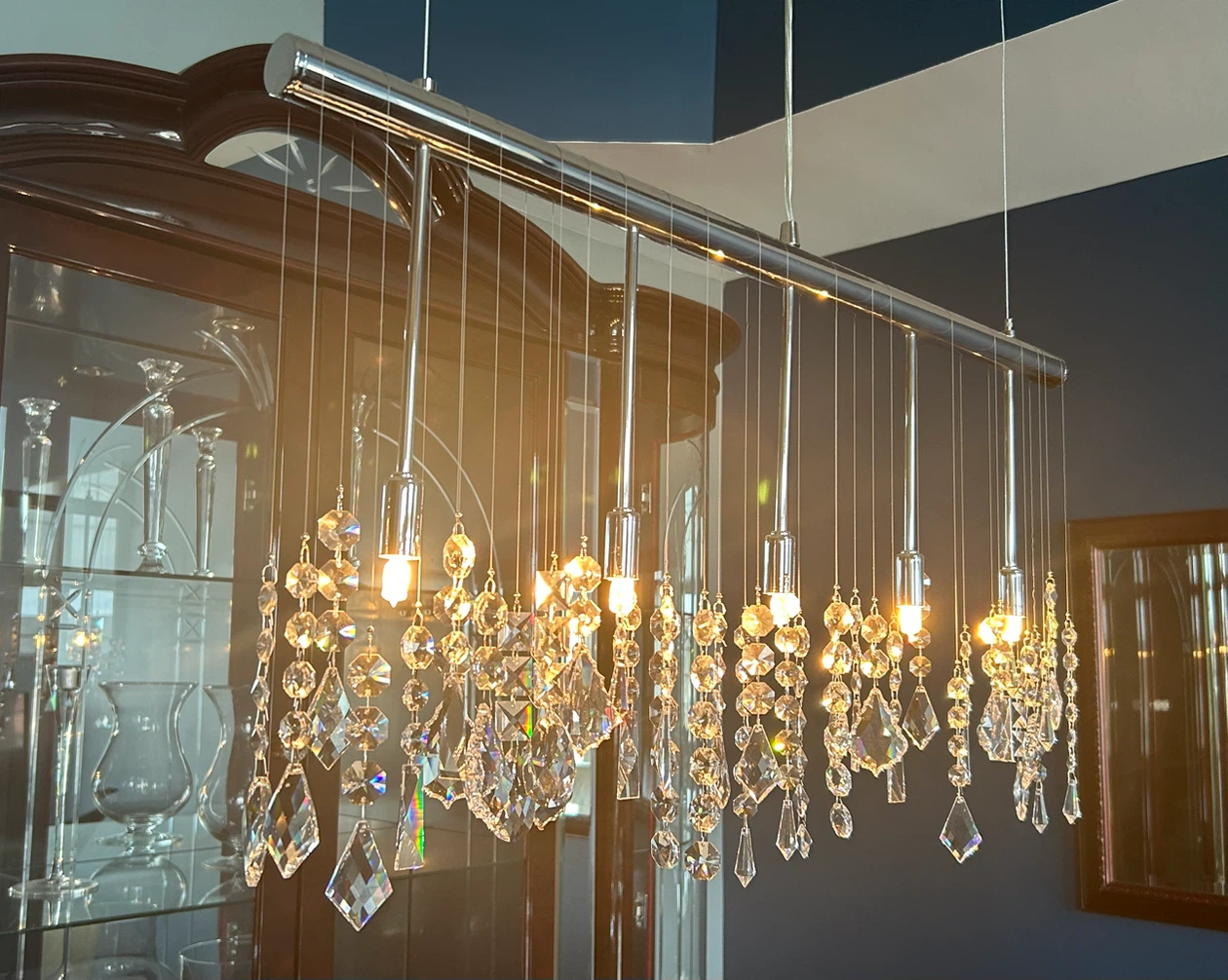 Modern Linear Crystal Chandelier - photo 2