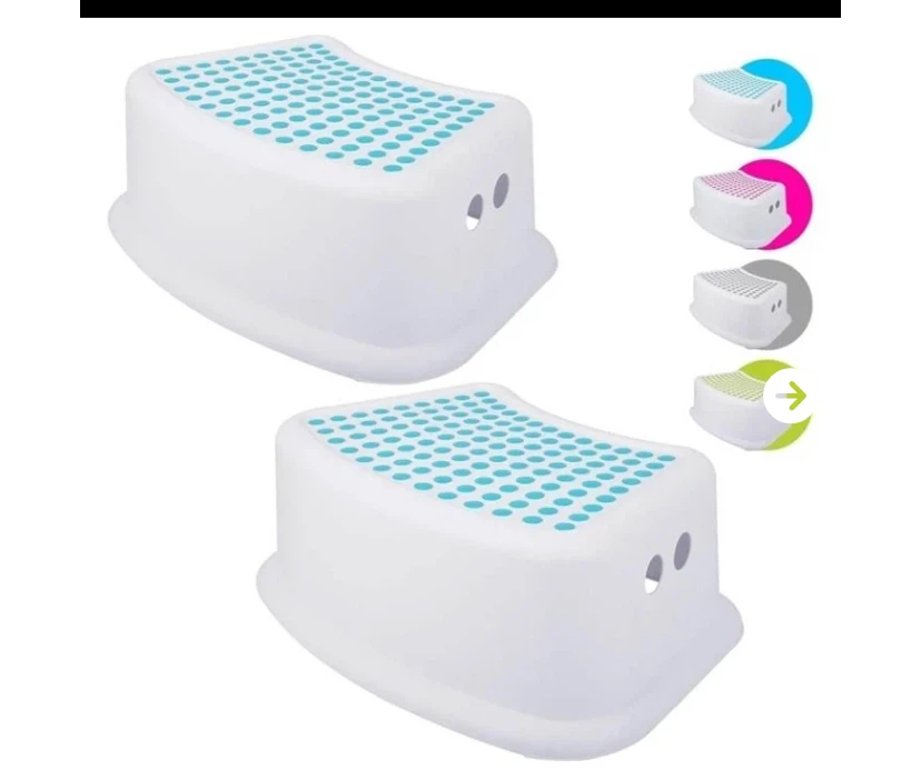 2 Pack Kids Non-Slip Bathroom Step Stool