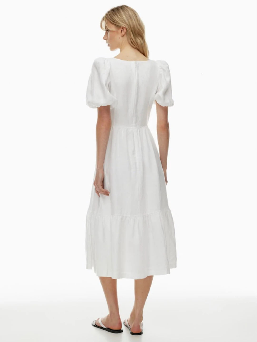 Wilfred White Linen Midi Dress Size 4 - photo 2
