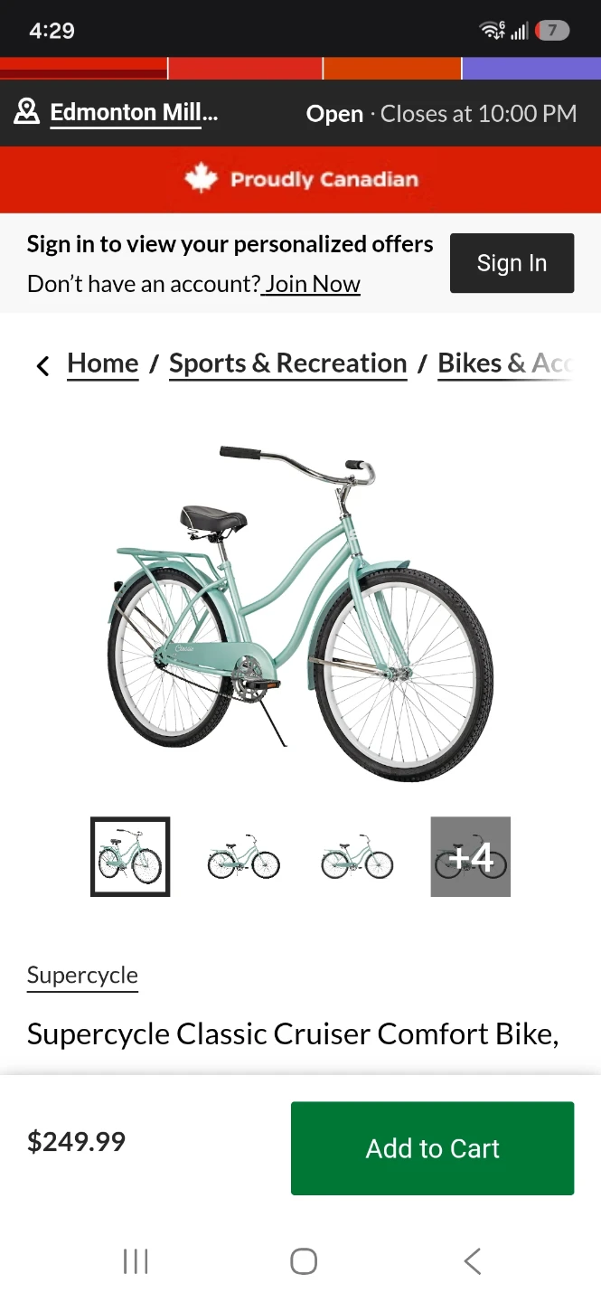 Supercycle Classic Cruiser Comfort Bike
