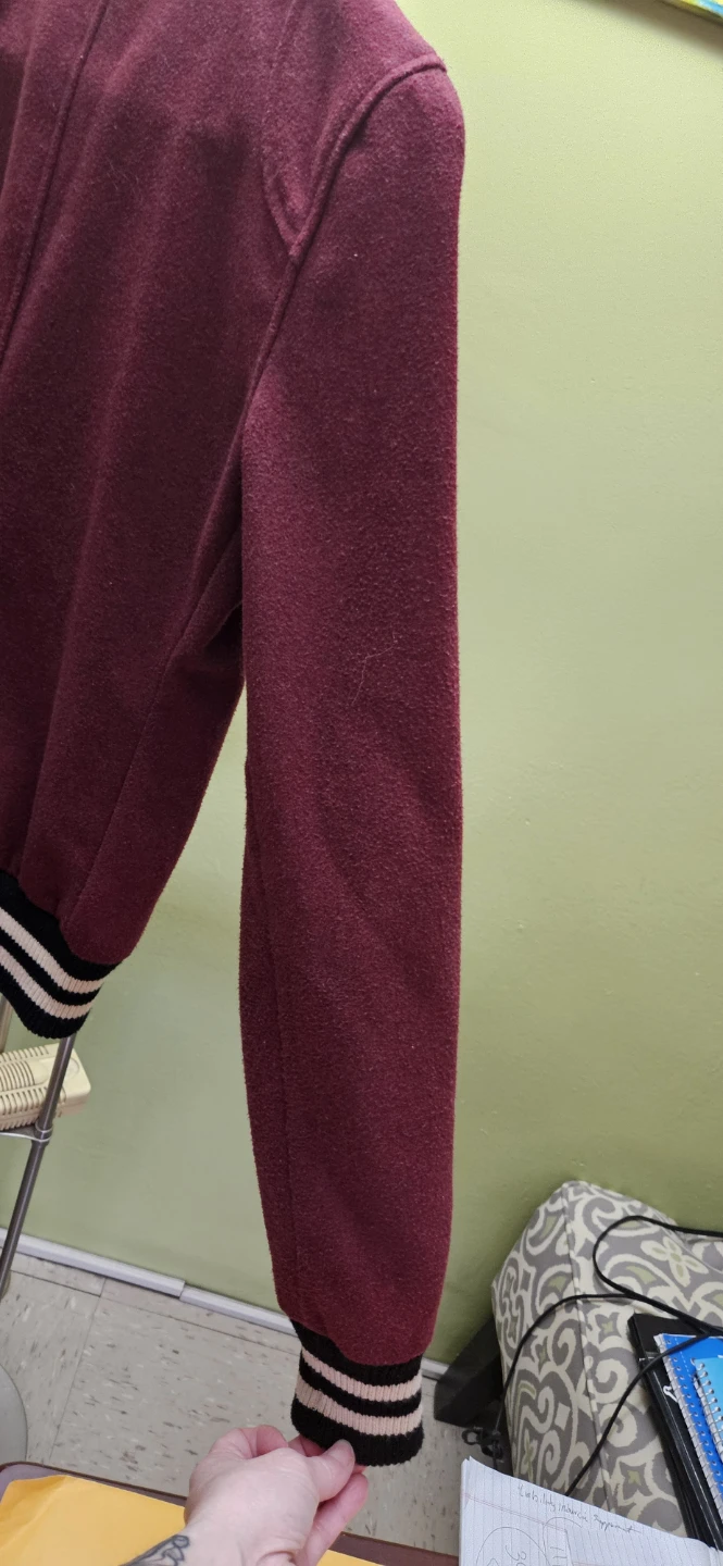 BDG Varsity Jacket Maroon Size S - photo 3