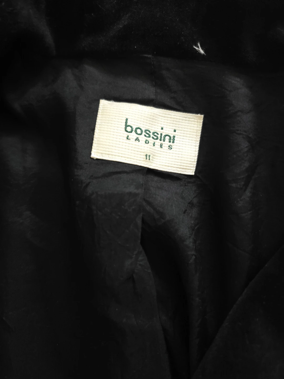 Bossini Ladies Black Velvet Blazer Jacket - Size Small - photo 2