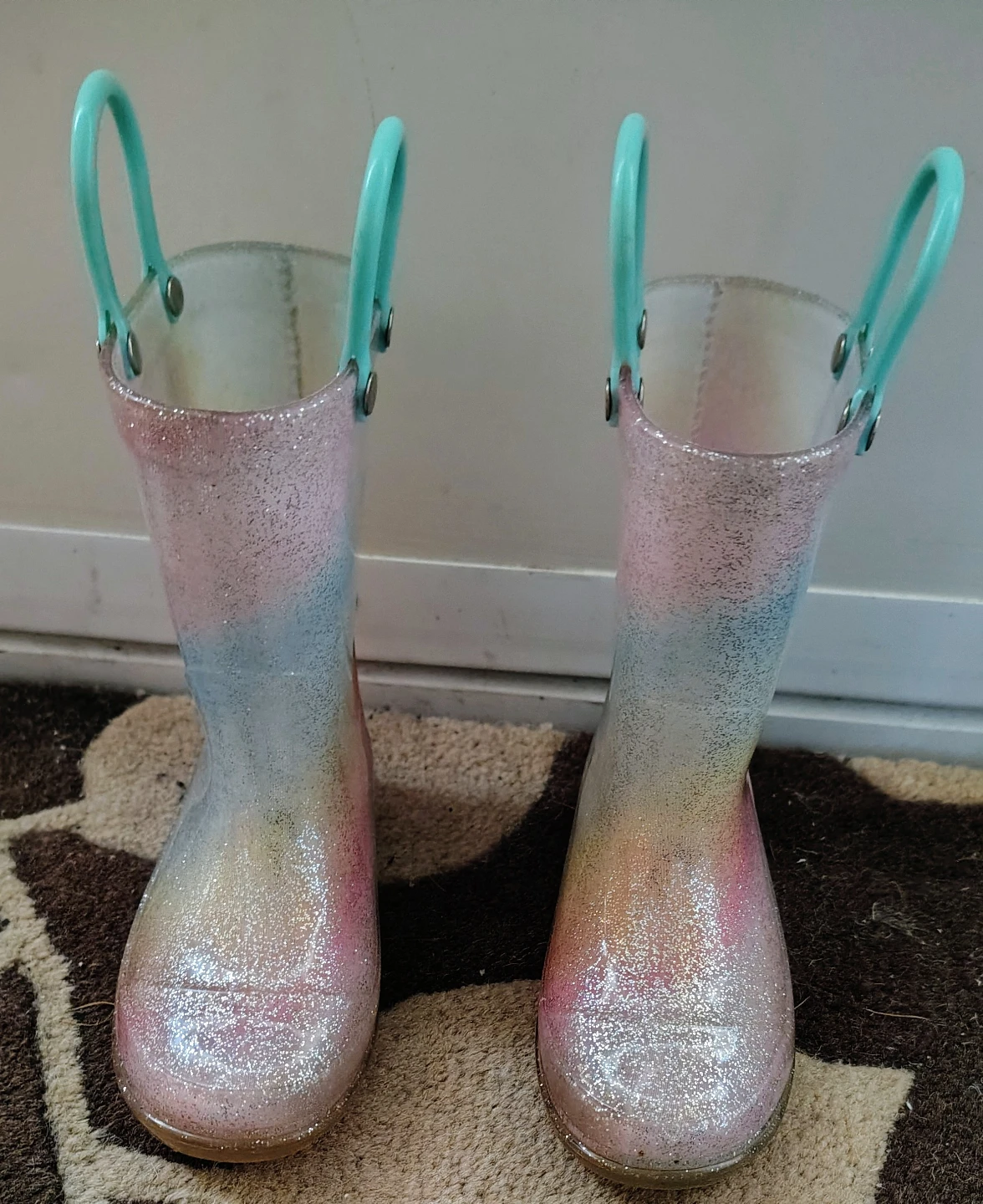 George Kids' Glitter Rain Boots, Size 8