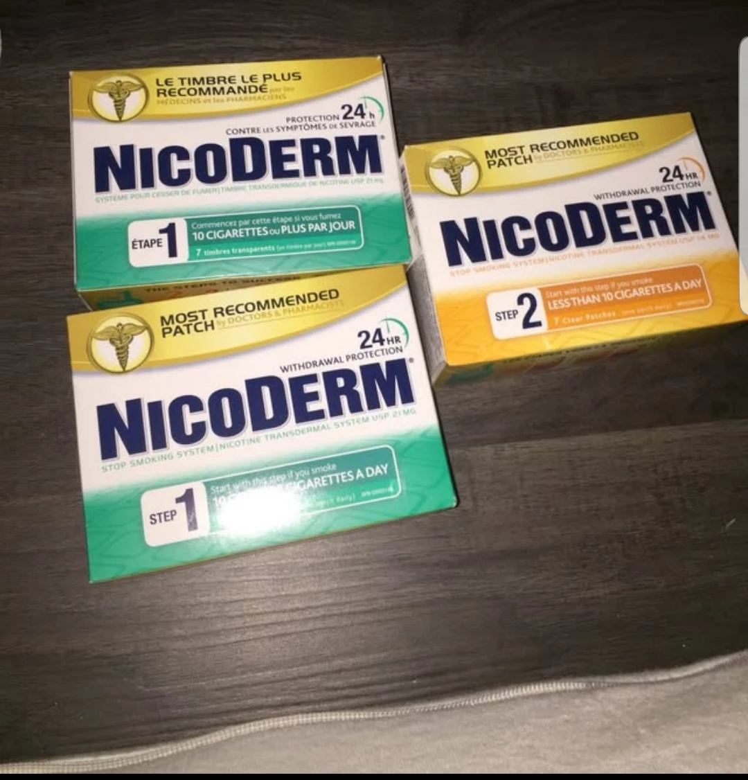 Nicoderm Step 1 and Step 2 Stop Smoking Patches
