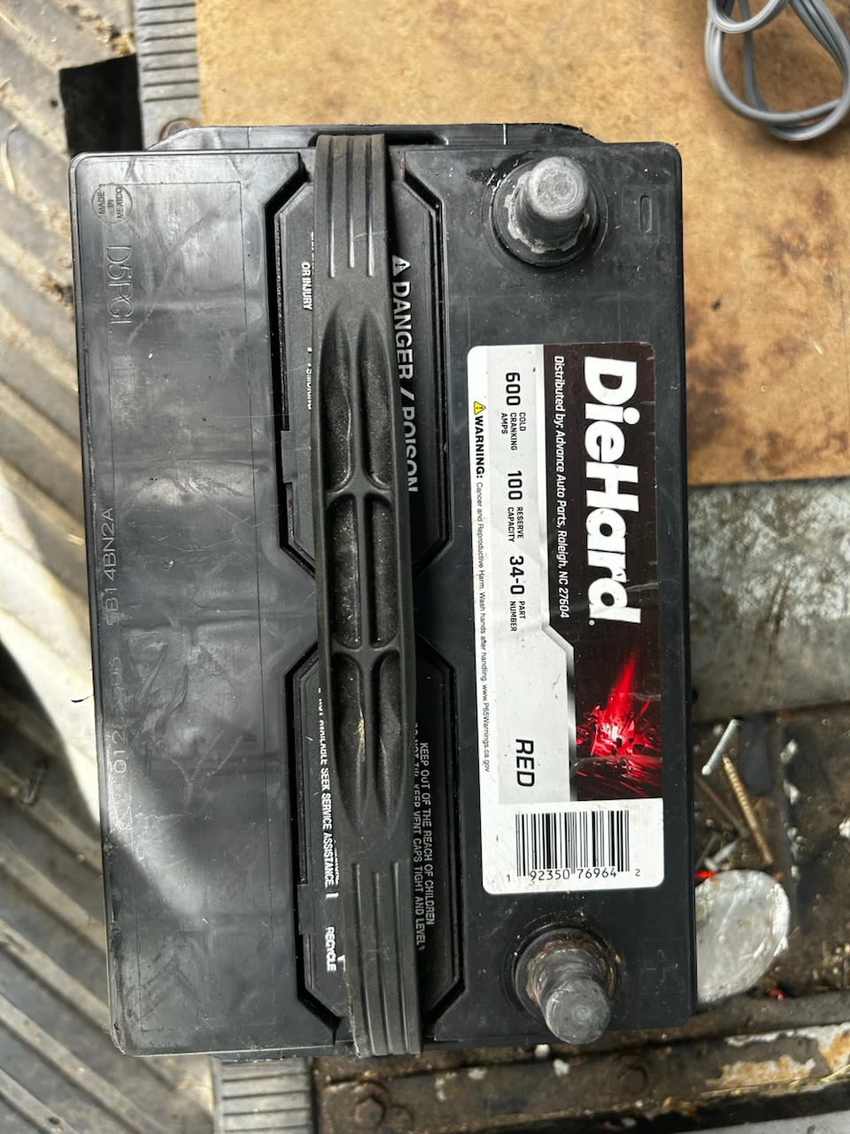 DieHard Red 34-0 Car Battery - photo 2