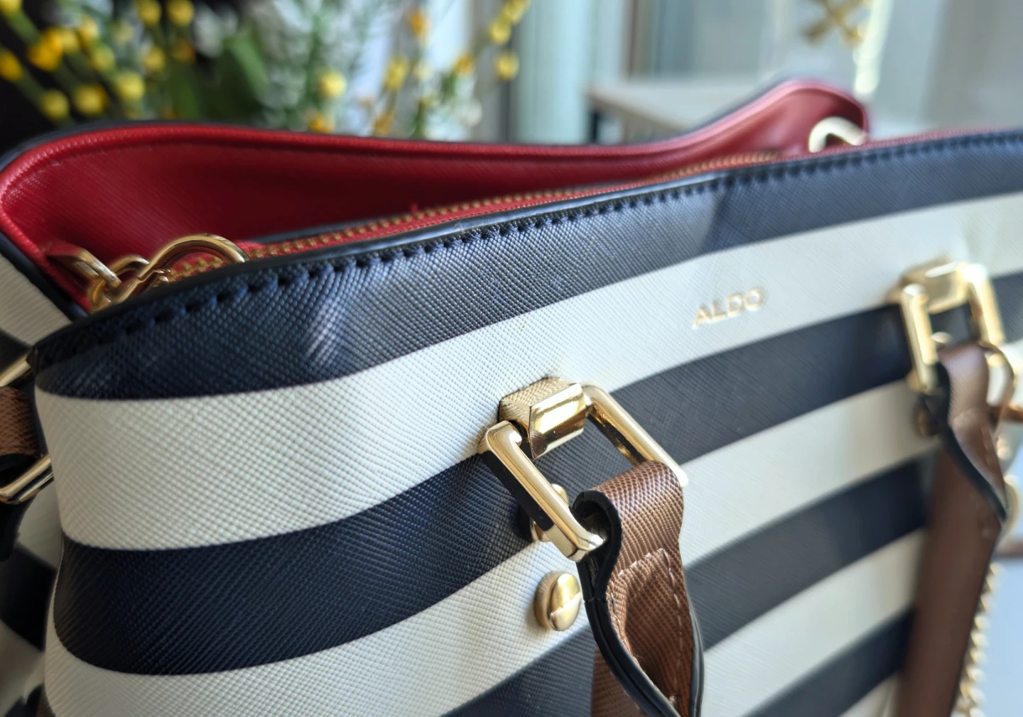 ALDO Legoiri Striped Satchel Tote Bag - photo 5