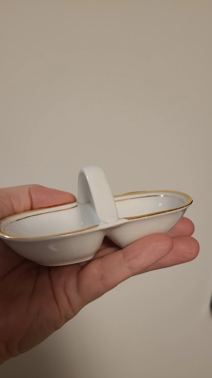 Bavaria East Germany Porcelain Double Dish