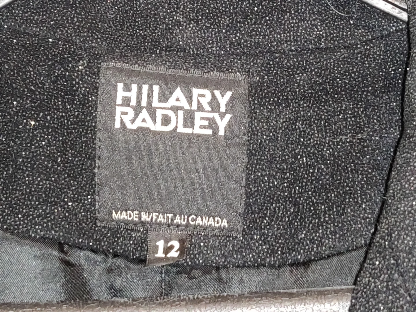 Radley Women Black Wool Long Dress Winter Coat Jacket - Size 12 - photo 2