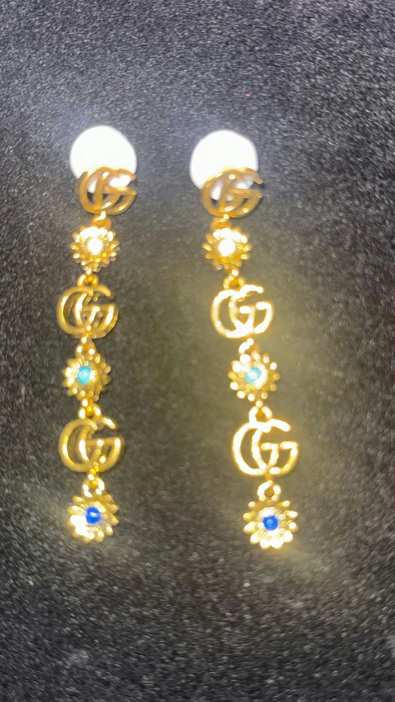 Gucci GG Floral Dangle Earrings