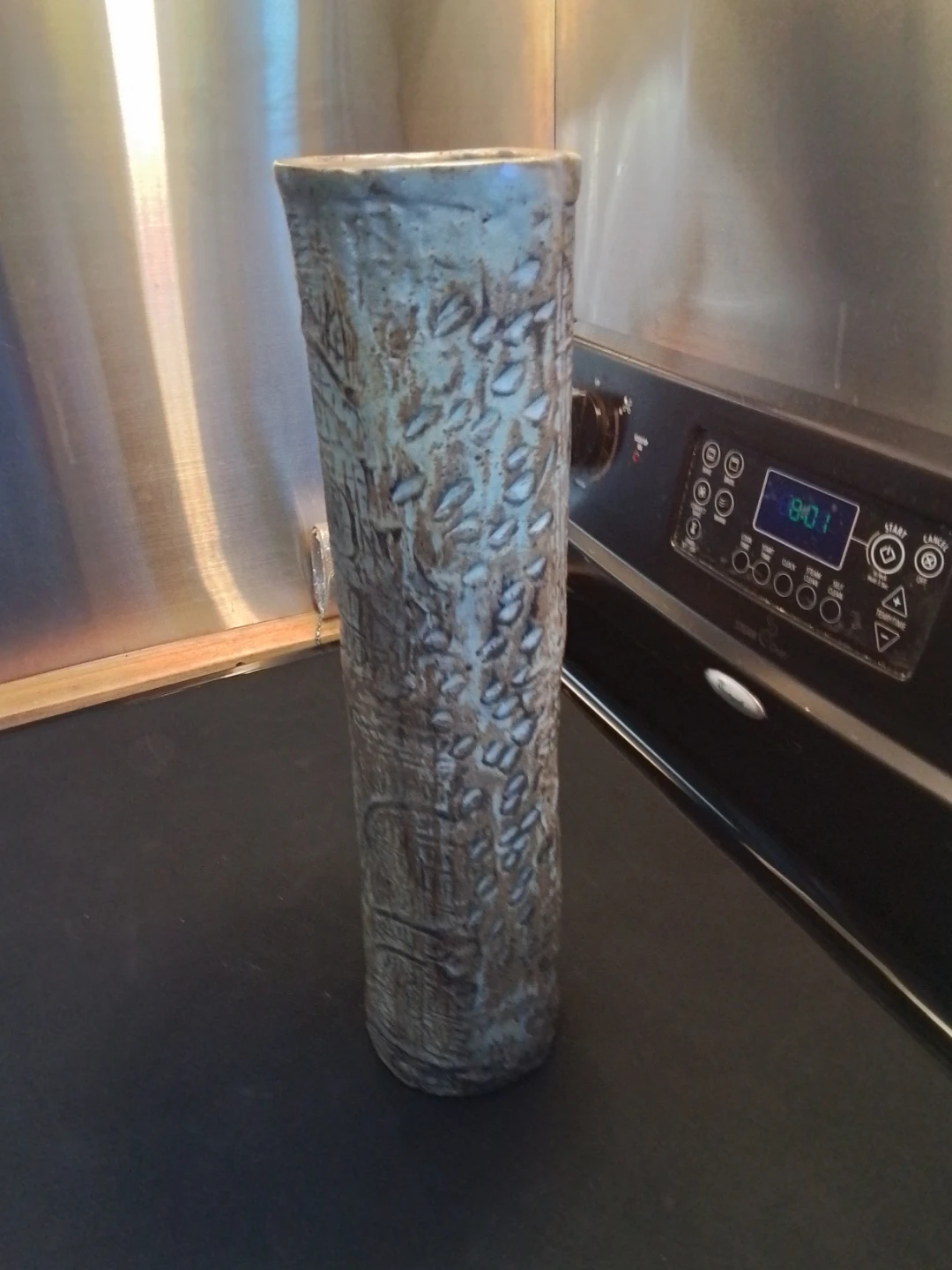 Monumental 16" Charles Counts Studio Pottery Cylinder Vase