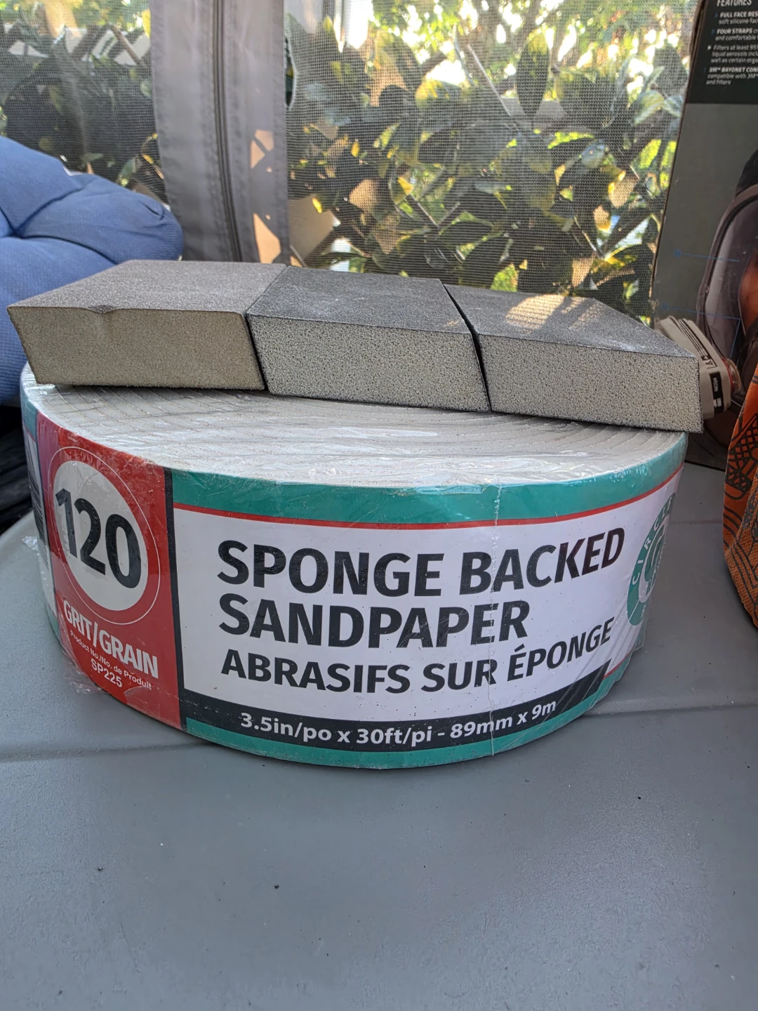 Circle Brand 120 Grit Sponge Backed Sandpaper Roll