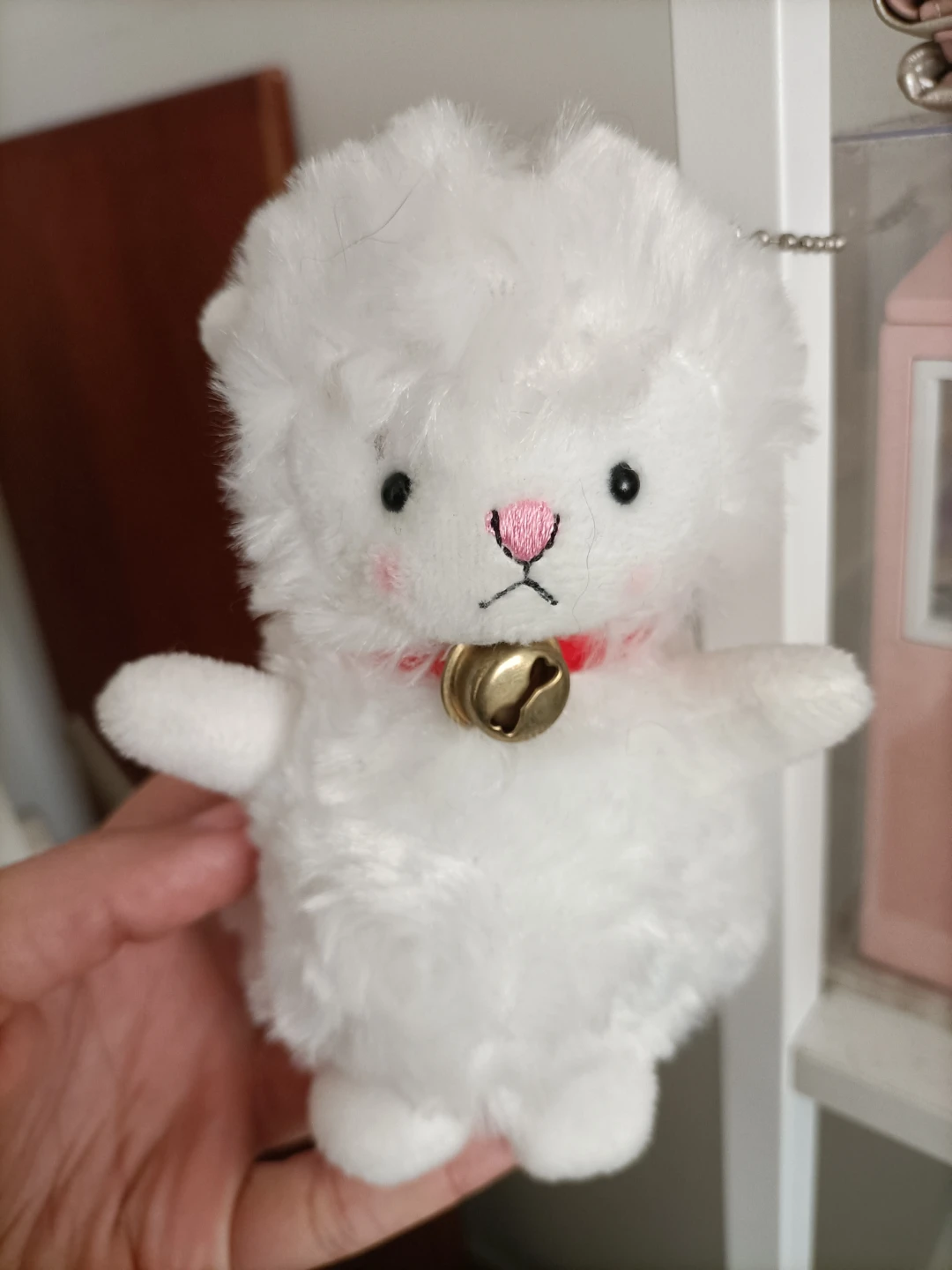 White Lamb Plush Keychain 🏈