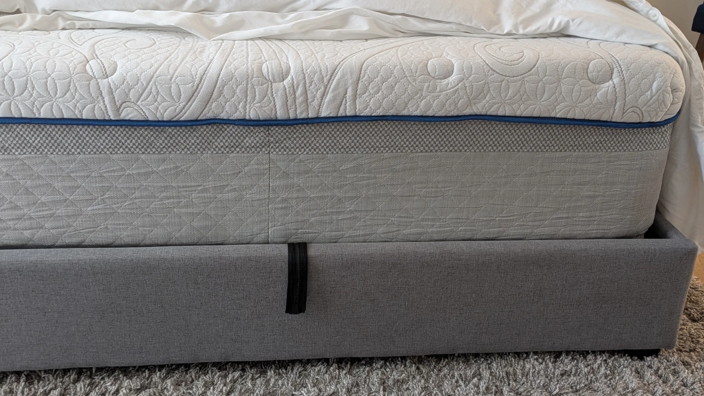Grey Upholstered Queen-sized Bedframe - photo 2