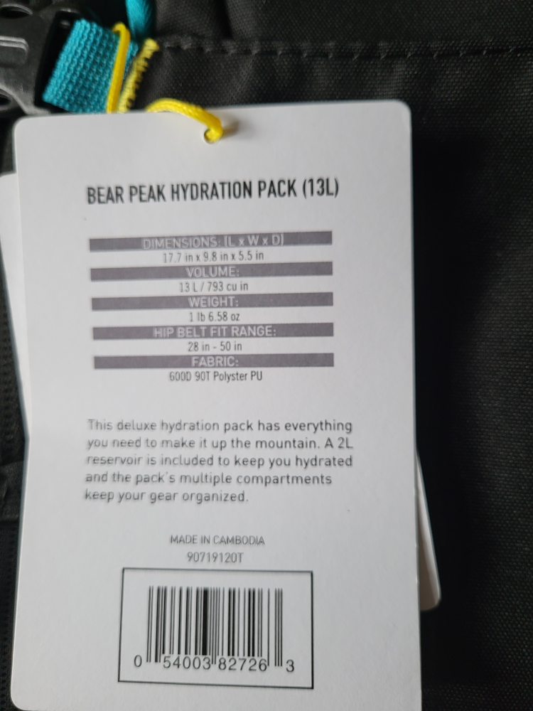 Sierra Designs Bear Peak Hydration Pack 13L - photo 2