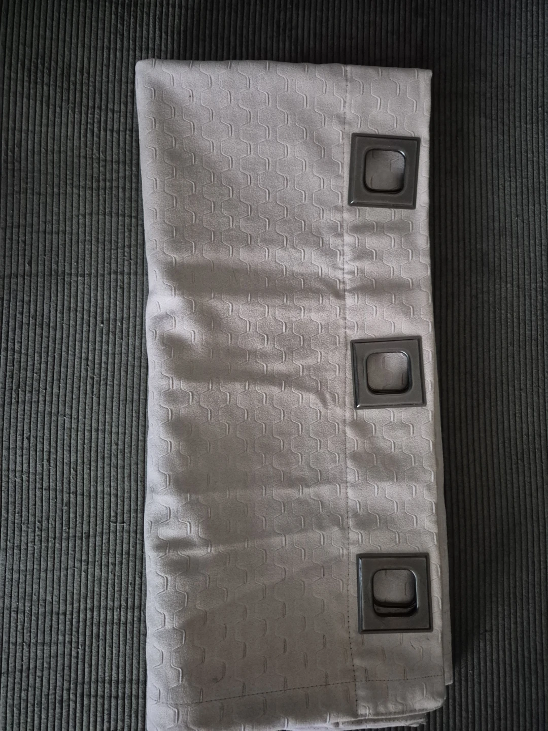 Beige/Tan Textured (suede feel) Square Grommet Curtains - photo 2